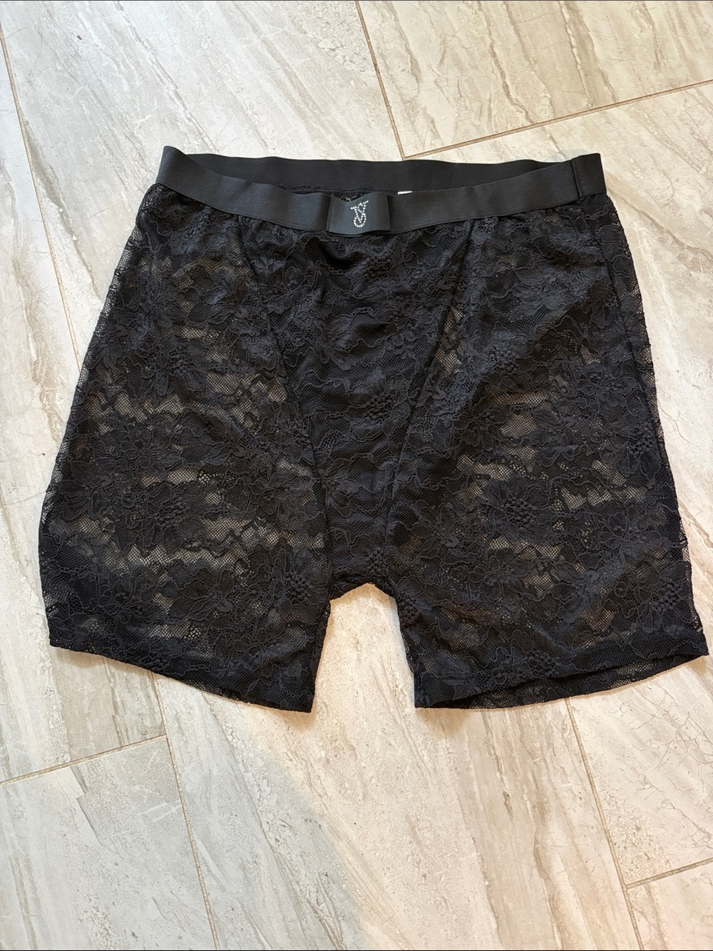 Victoria's Secret Black Lace Boxer Shorts